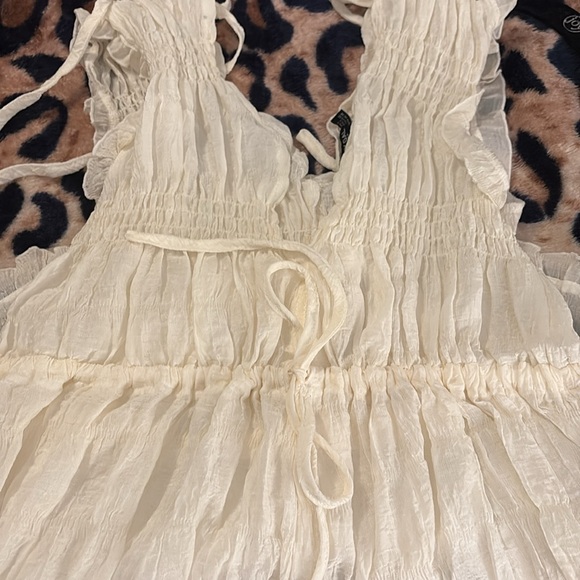 White Ruffled Romper - Picture 5 of 5